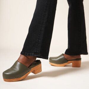 Charlotte Stone Martino Puff Clogs, Green, Size 8